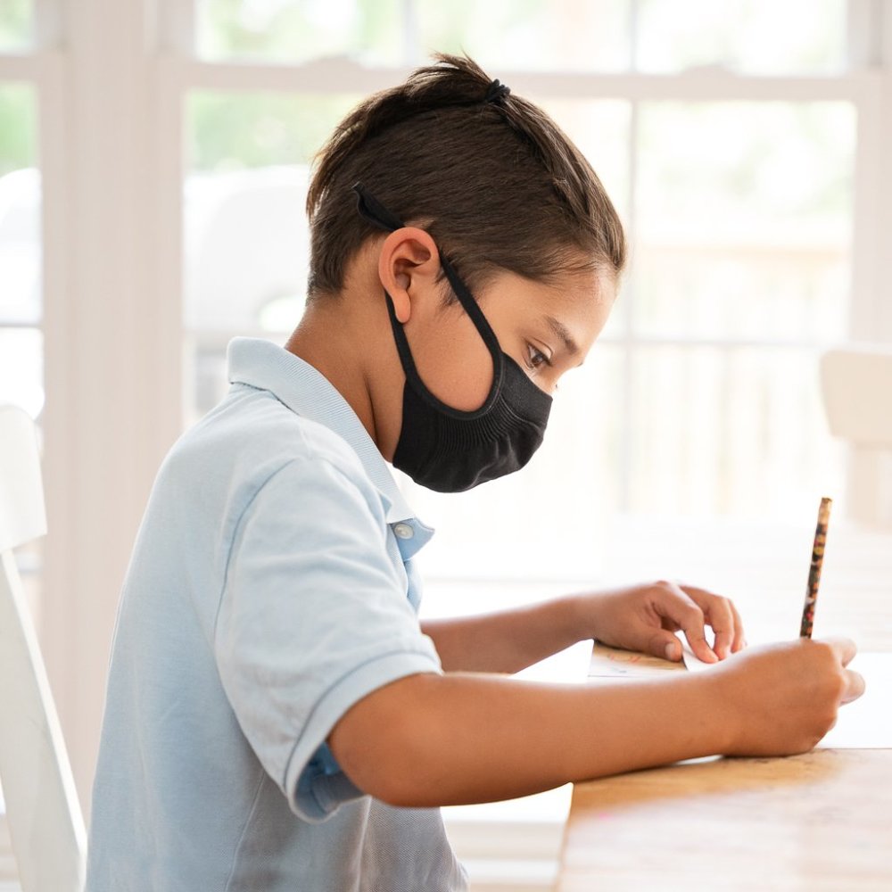 Two Black Juvenile Belevation Face Masks